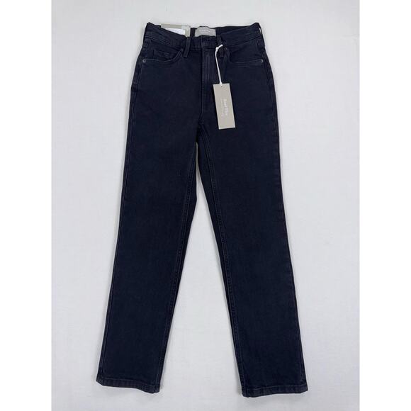 Everlane Women's The Original Cheeky Straight Leg Jean Size 23 Crop Washed Black - Picture 4 of 16